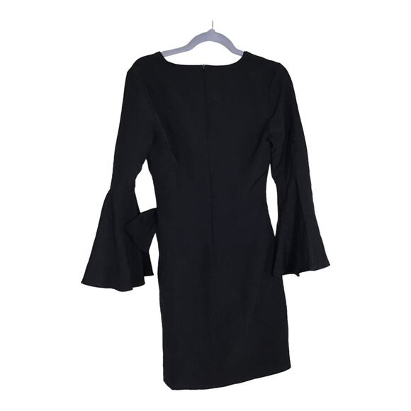 Sam Edelman black long sleeve Wrap dress with Bell Sleeves Size 0 - Picture 5 of 9